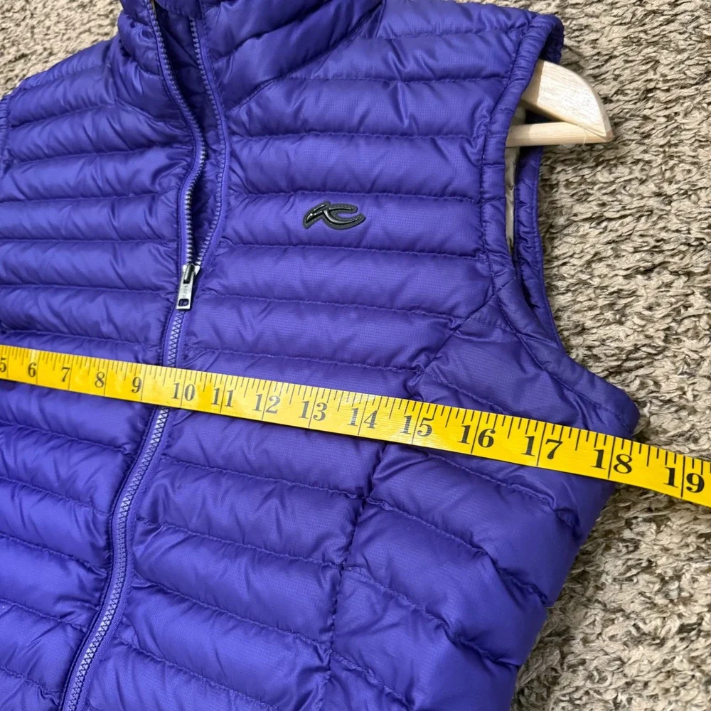 KJUS Women Purple cypress Down Vest Lightweight Puffer Full Zip Size 36 small - Picture 6 of 7